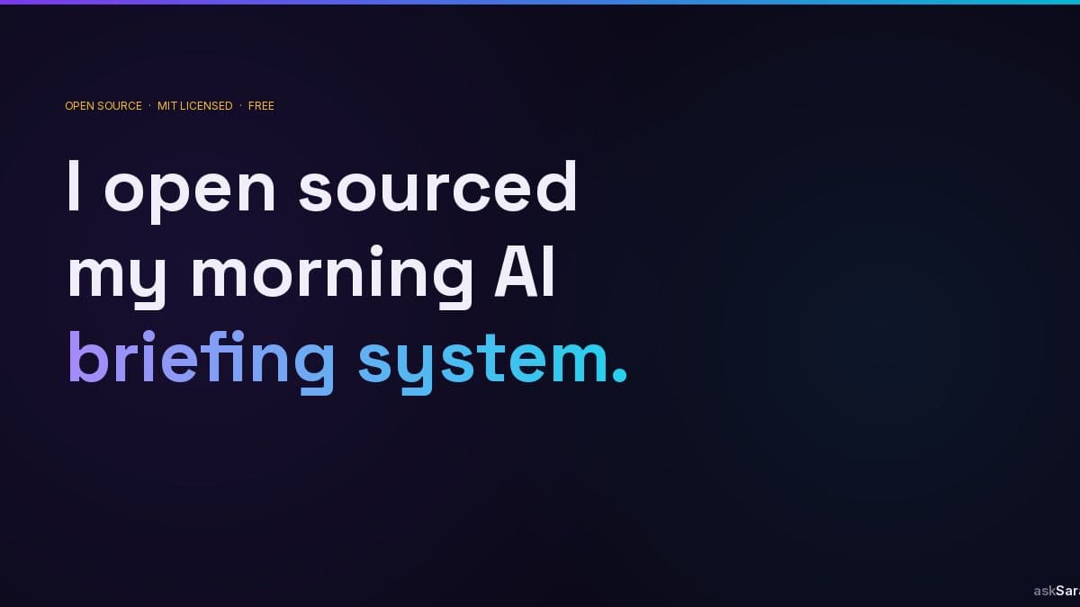 Open‑source AI Briefing Tool Automates Your Morning News