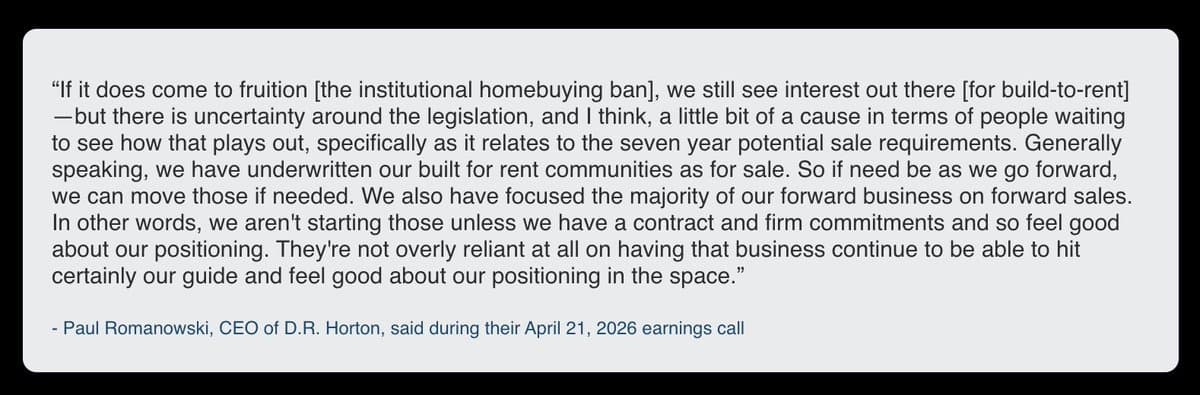Institutional Homebuying Ban's Effect Tied to 7-Year Rule
