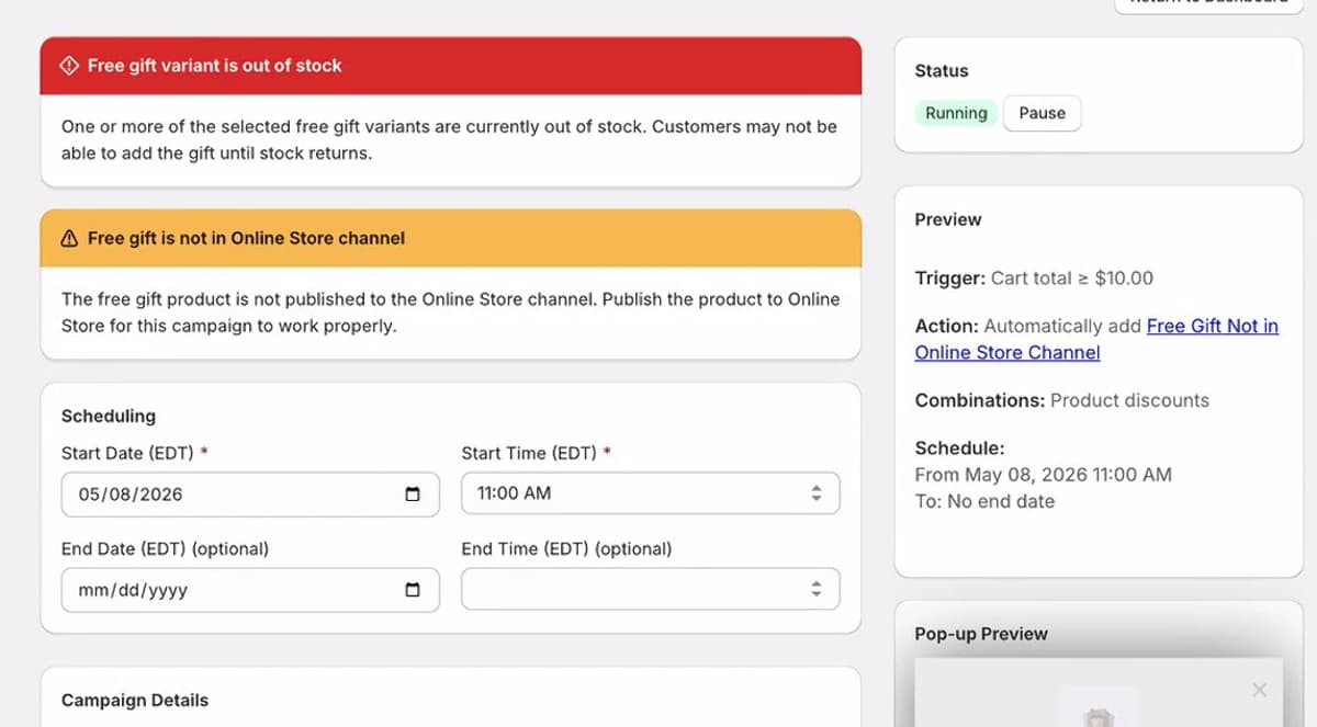 All‑In‑One Campaign Validation Built Into PromoPartyPro