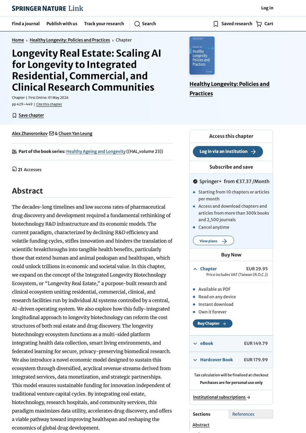 Smart Homes Integrated with Biotech Extend Lifespan