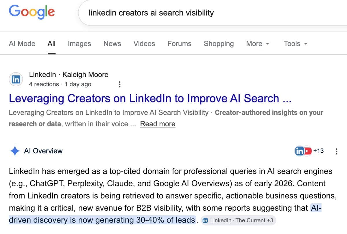 LinkedIn Article Hits Google’s Top Spot in 24 Hours
