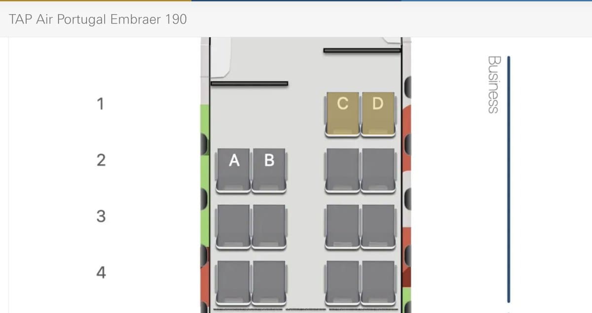Business Class on 2x2 E190 Equals Economy