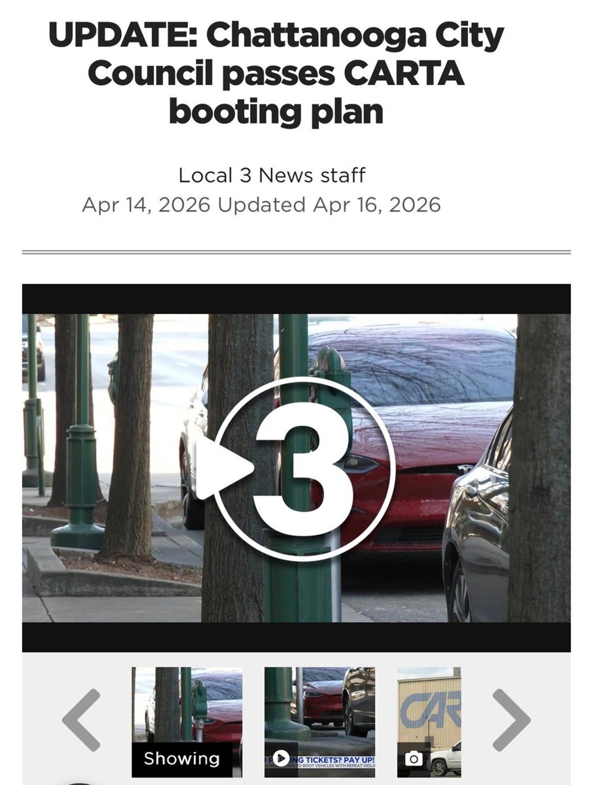 Private Operators Boot Cars over Unpaid Tickets in Chattanooga