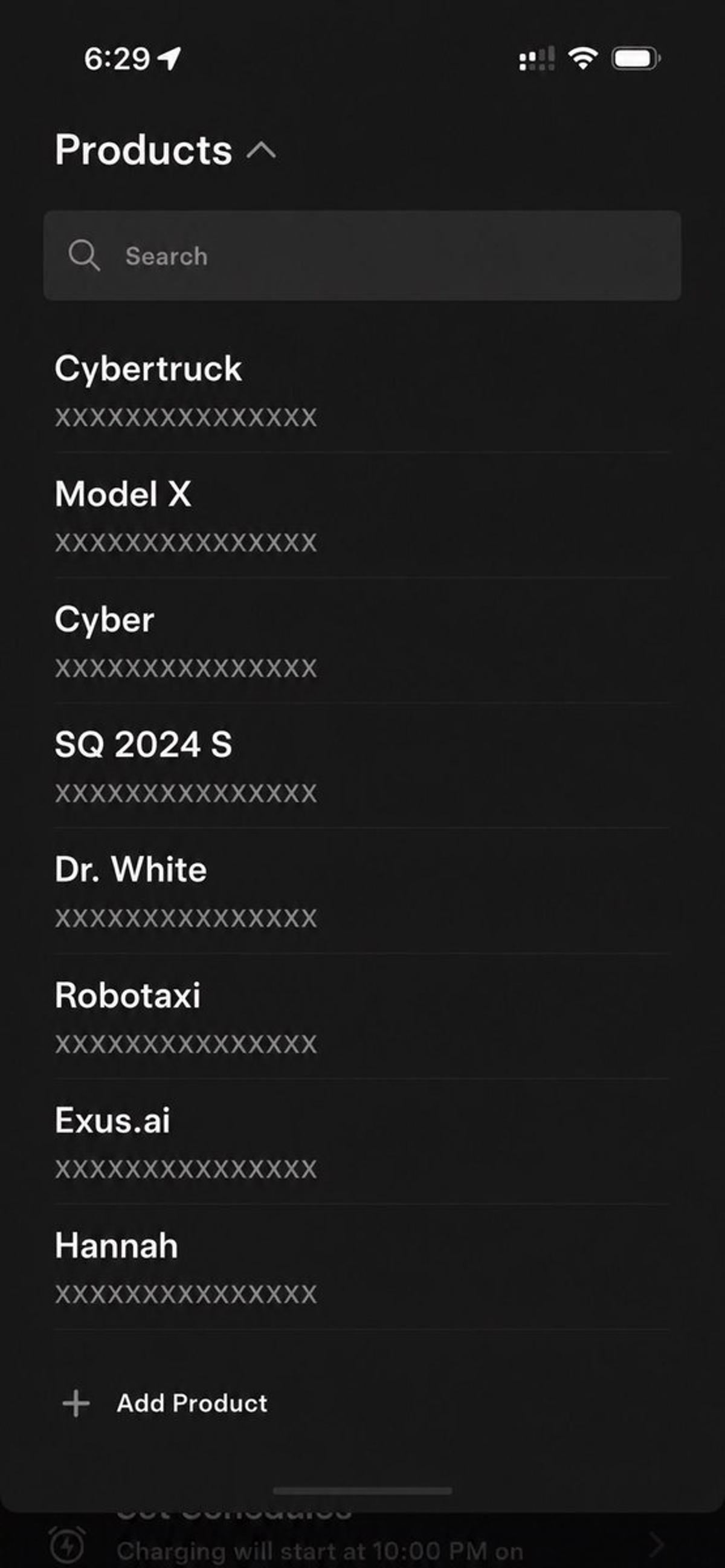 Tesla App UI Glitches with Too Many Products