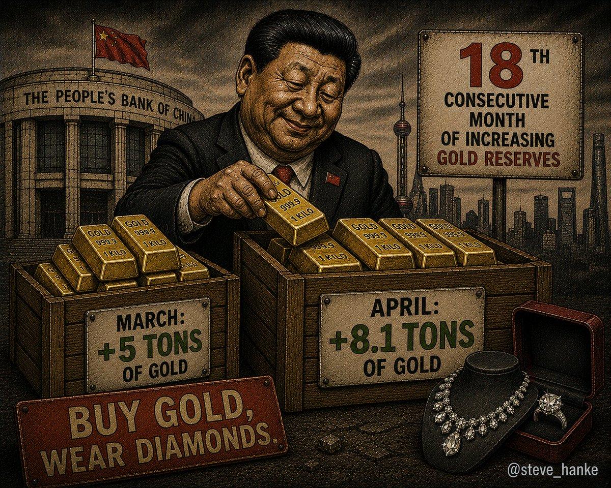 China's Central Bank Adds Gold for 18th Month