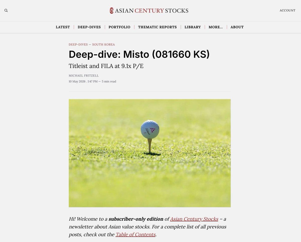 Misto Holdings: 50% of Titleist & FILA,