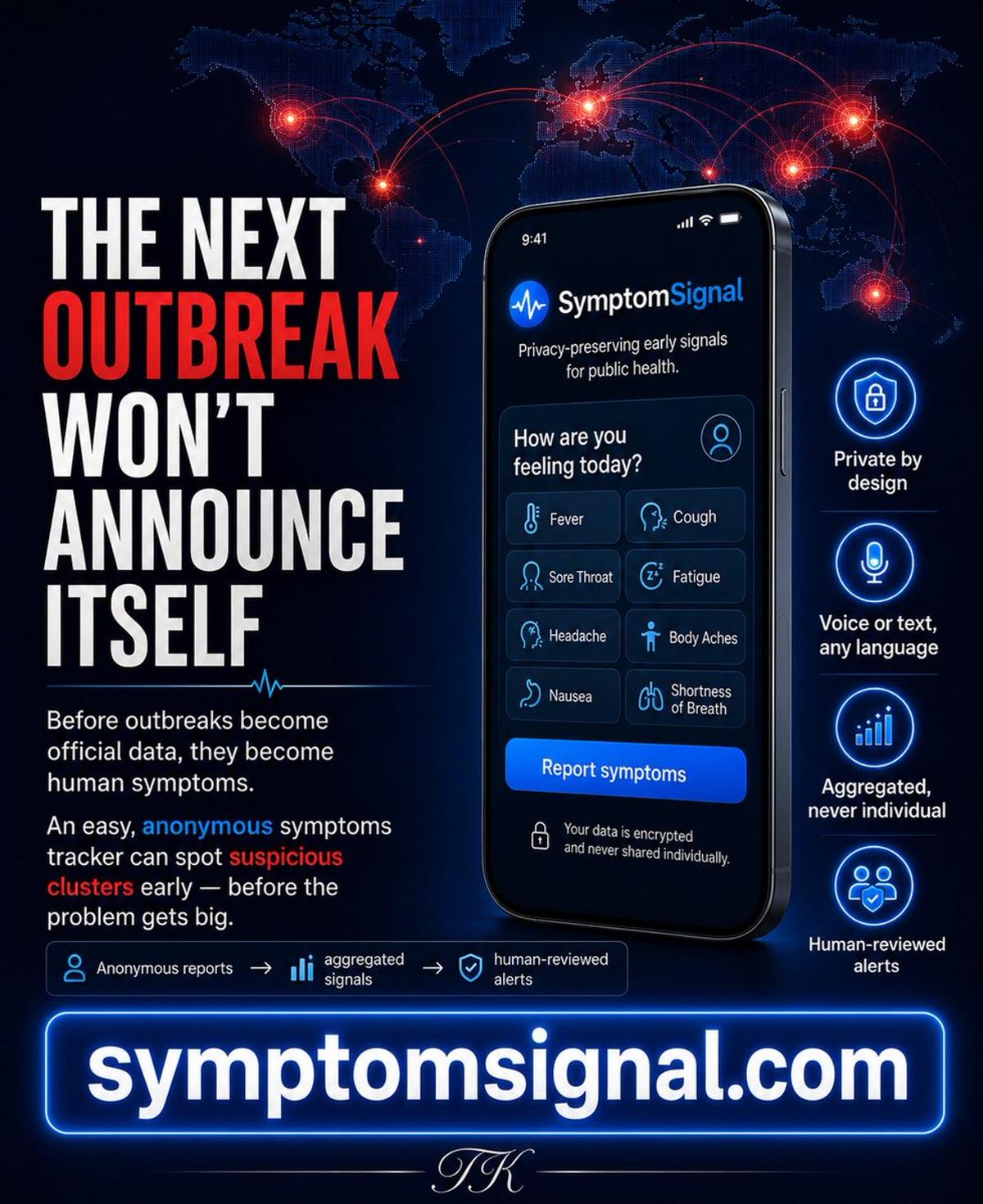 Crowdsourced Symptom Tracking Can Spot Outbreaks Early