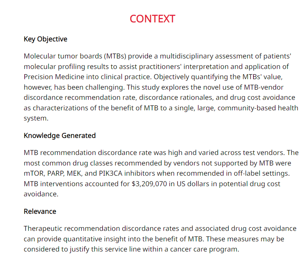 Molecular Tumor Boards Cut Costs, Reduce Recommendation Discordance