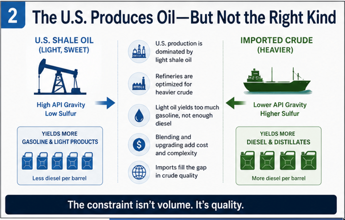 U.S. Light Shale Oil Mismatch Drives Massive Imports