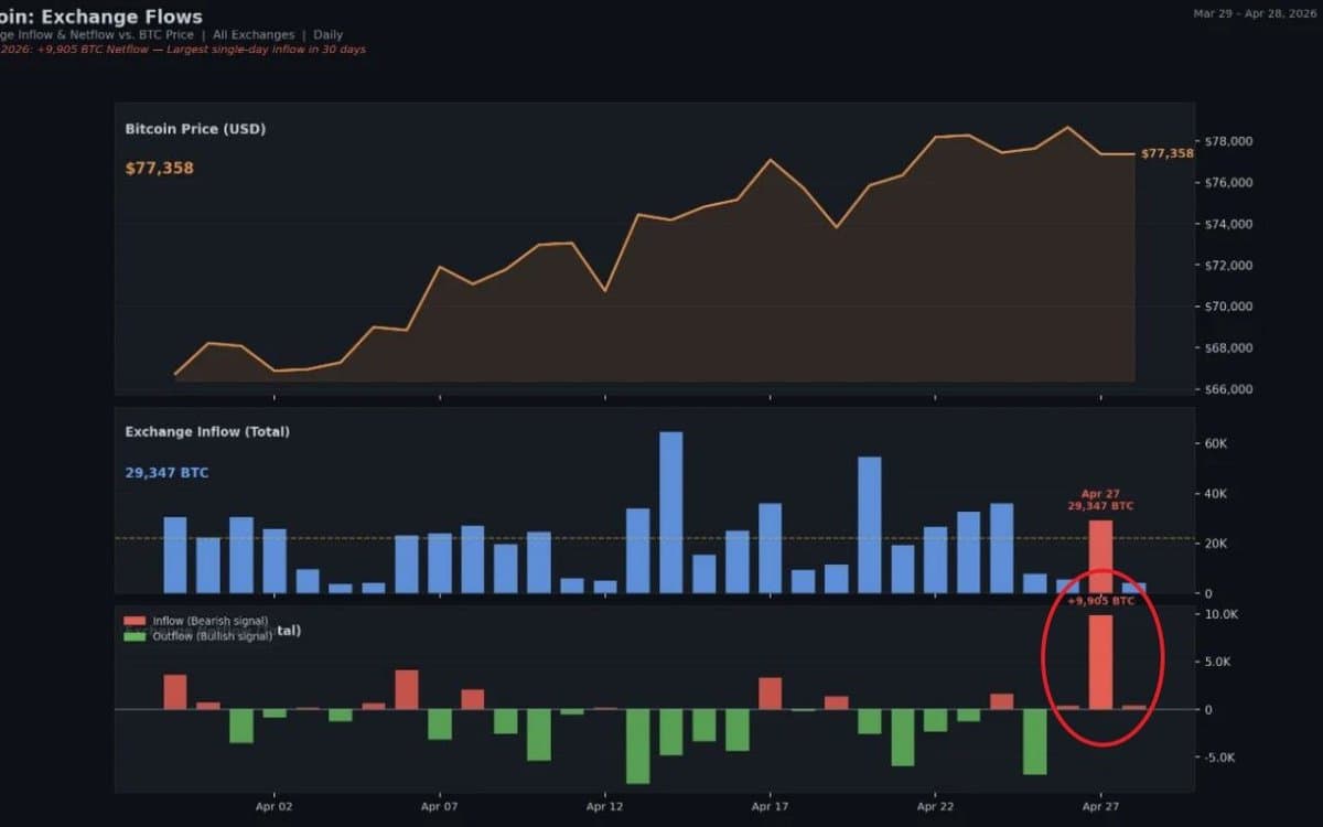 BTC Inflows Spike, Hinting Potential Market Correction
