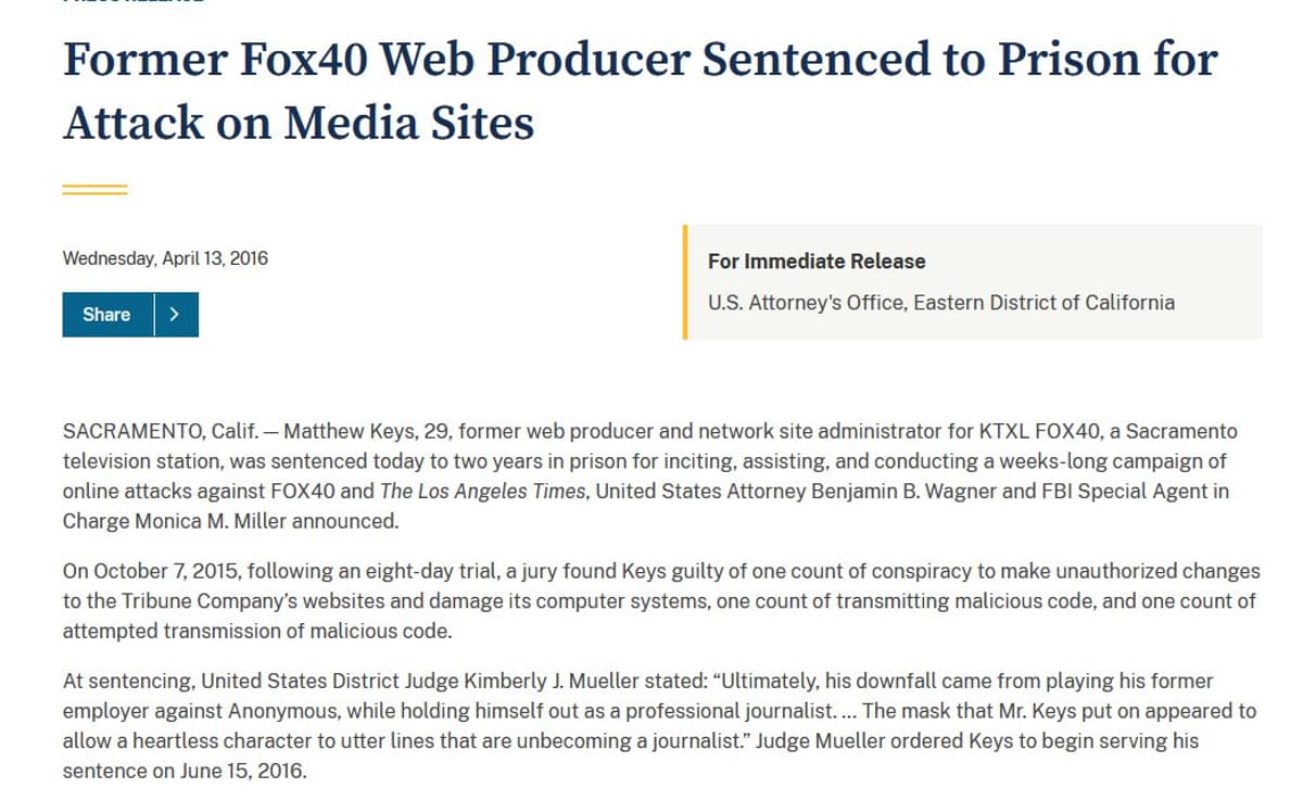 Ex‑FOX40 Staffer Repeats Harassment with Bogus Copyright Suit