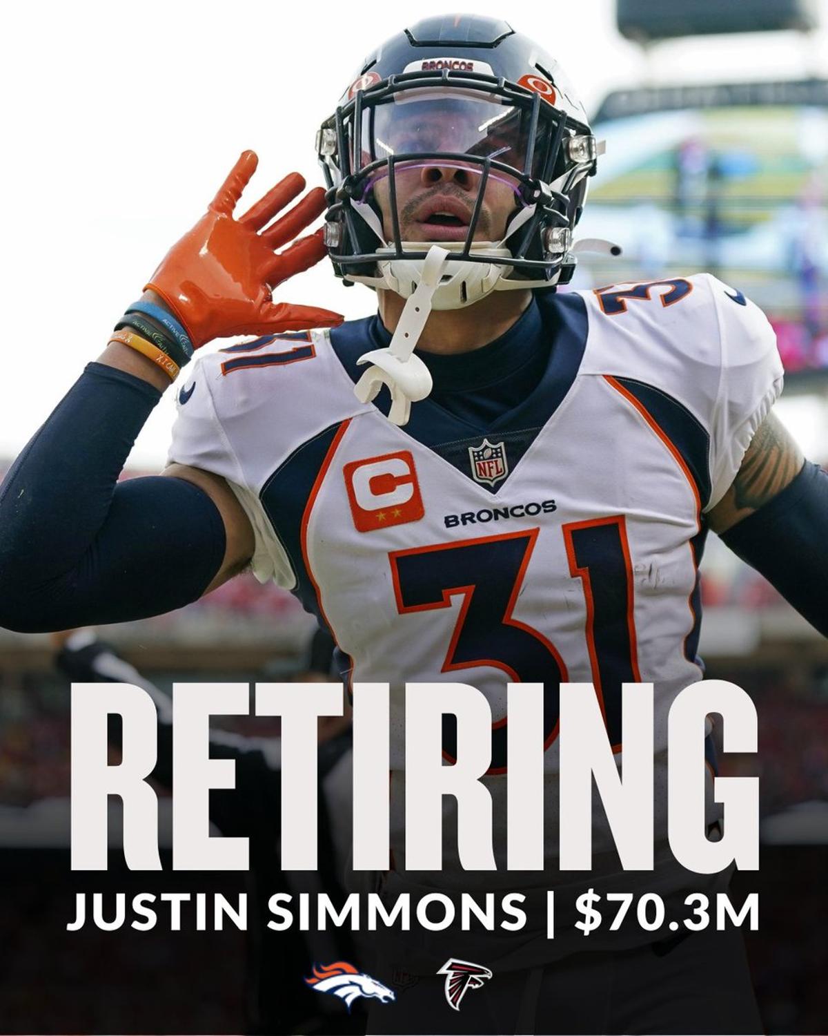 Justin Simmons Retires After $70M, Nine-Season NFL Career
