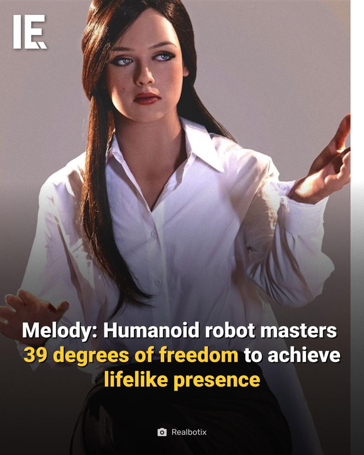 Melody Robot Achieves Lifelike Presence with 39 DOF