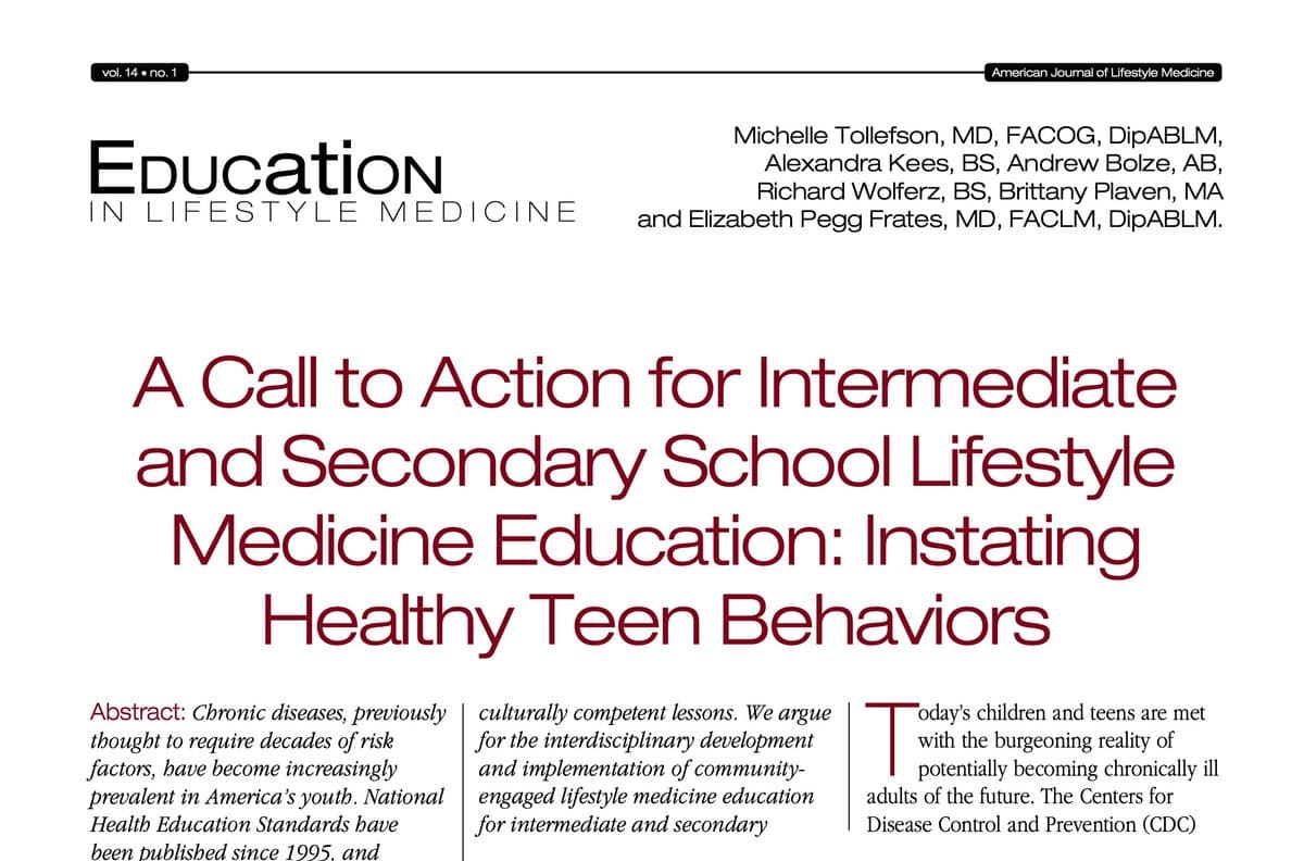 Empowering Teens with Lifelong Healthy Habits