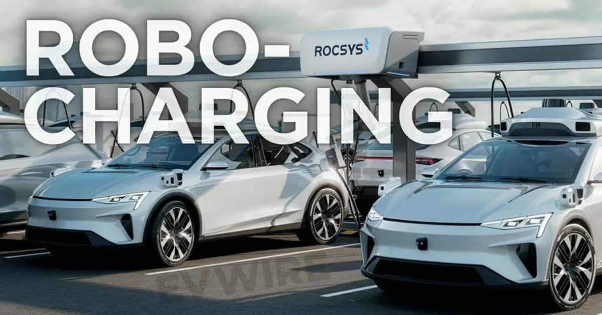 ROCSYS Secures $13M, Launches 10‑Bay Hands‑Free Robotaxi Charger