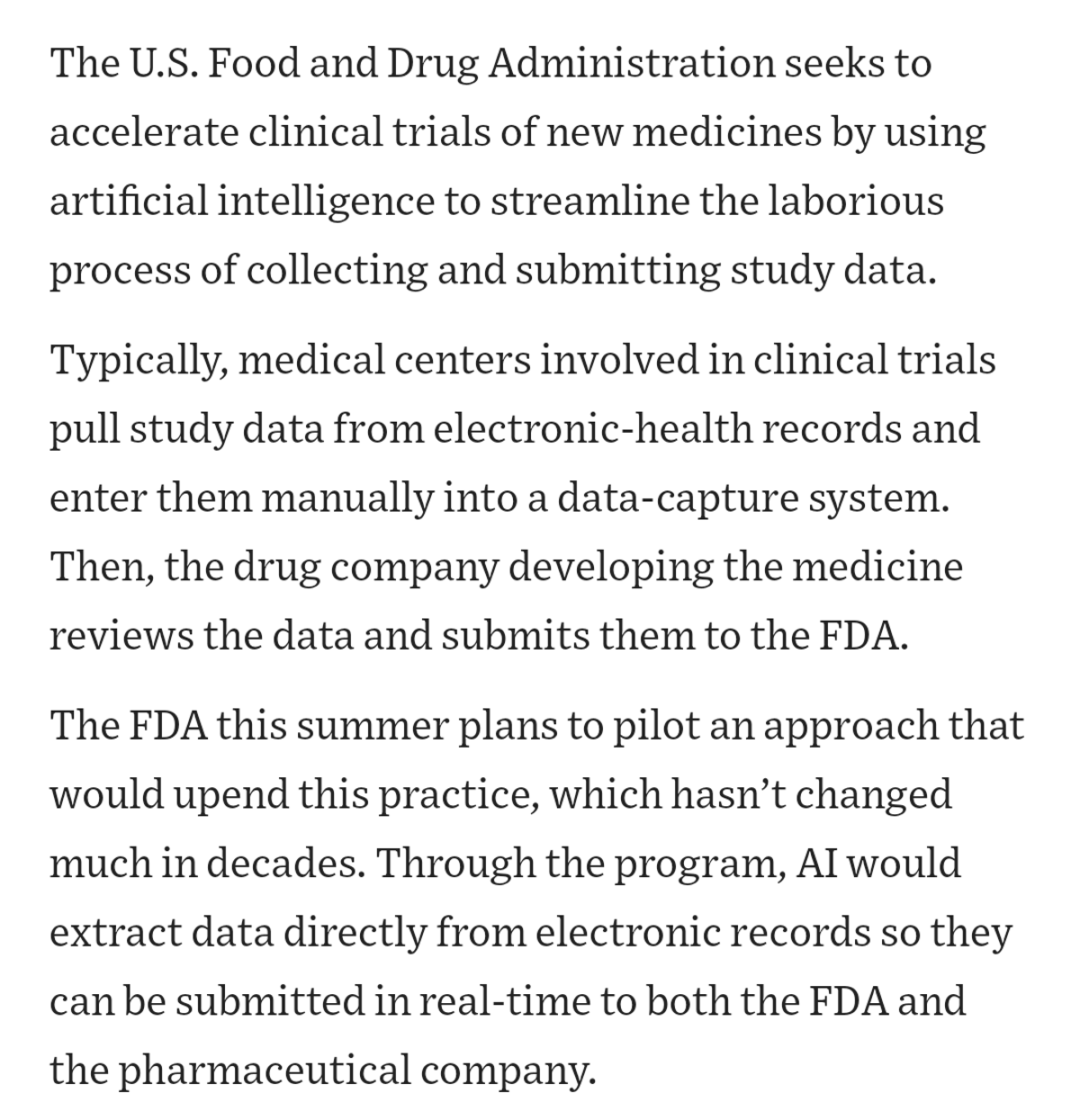 FDA Proposes AI-Driven Real-Time Trials, Ending Phase Gaps