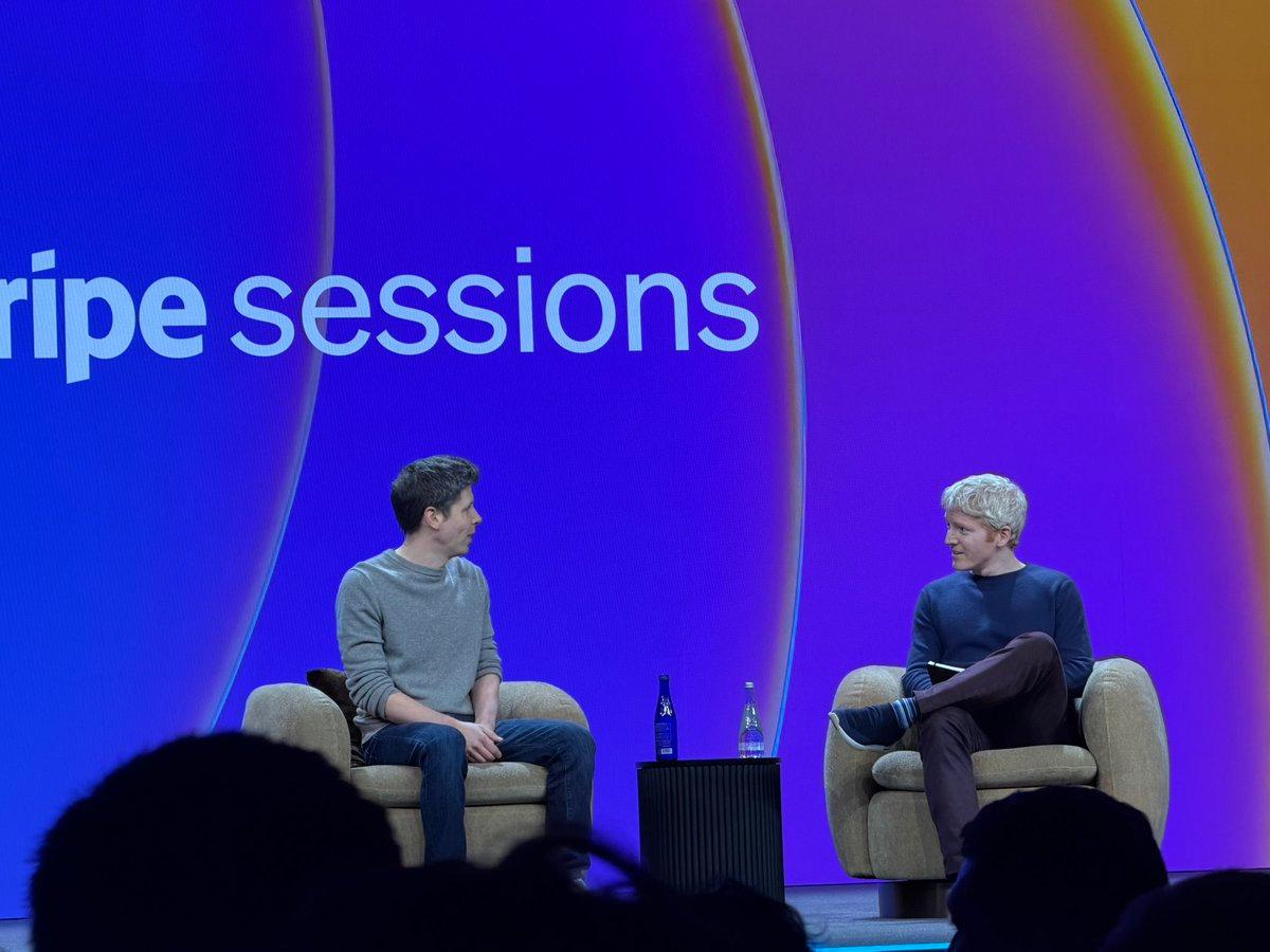 Sam Altman Fills in for GDB at Stripe Sessions