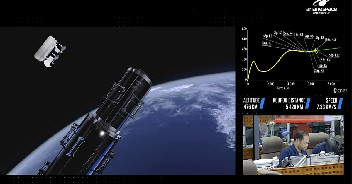 Arianespace Completes 32‑satellite Amazon Leo Separation