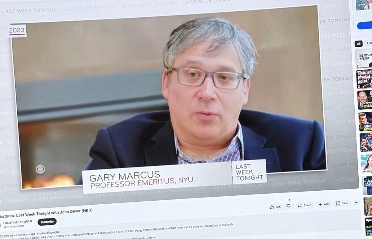 John Oliver Condemns Greedy Tech CEOs, Backs Gary Marcus