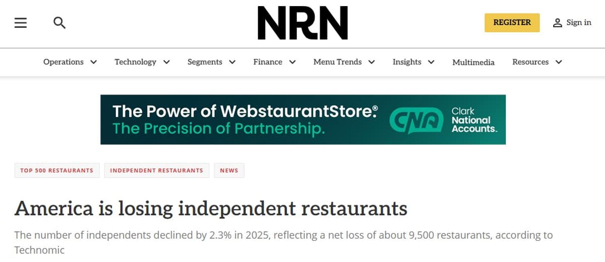 Independent Restaurants Facing Alarming Closure Rates, Data Shows