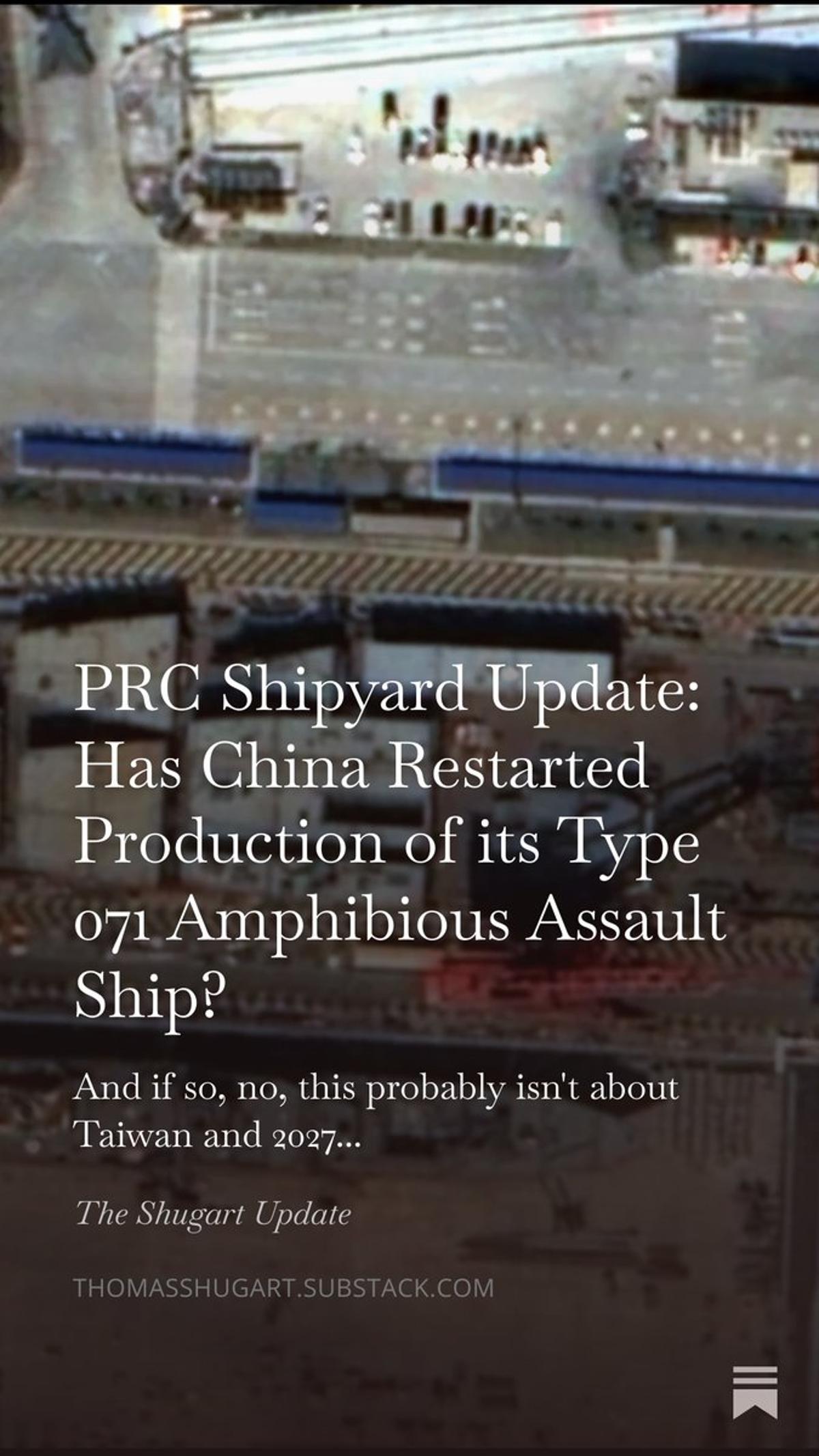 China Poised to Restart Type 071 Amphibious Ship Production