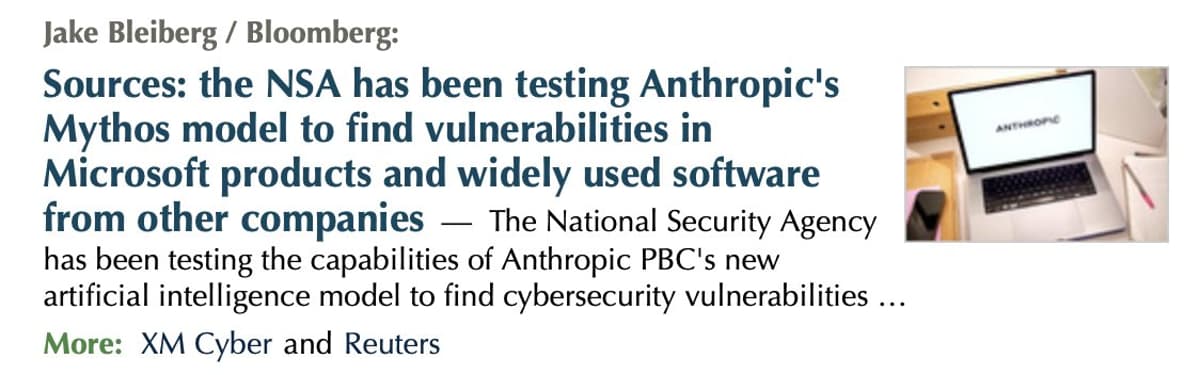 NSA Allegedly Exploiting Anthropic's Mythos for Global Hacking
