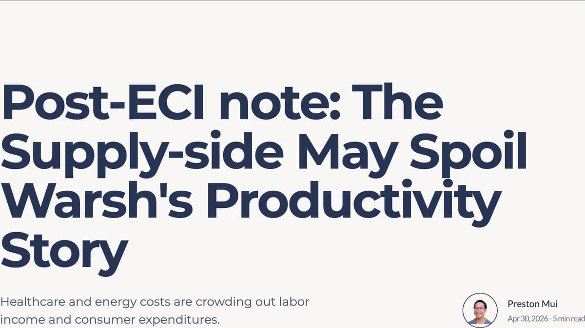 Supply‑side Pressures Threaten US Productivity and Wages