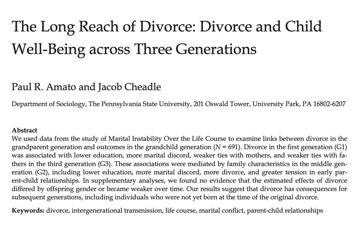 Grandparent Divorce Echoes Into