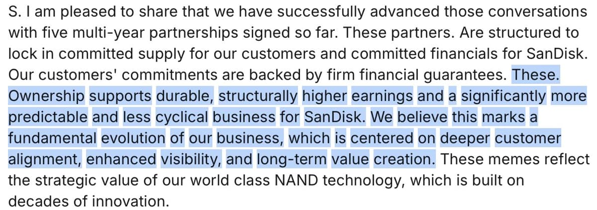 SNDK Highlights Predictable, Less Cyclical Business Model