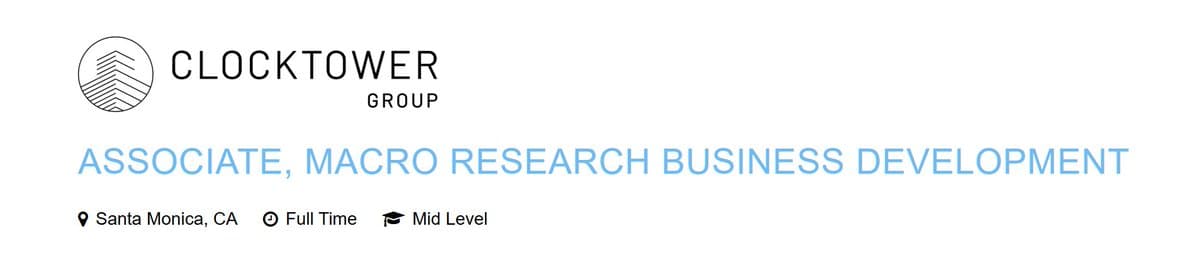Clocktower Seeks Marketing‑Savvy Biz Dev Associate in Santa Monica