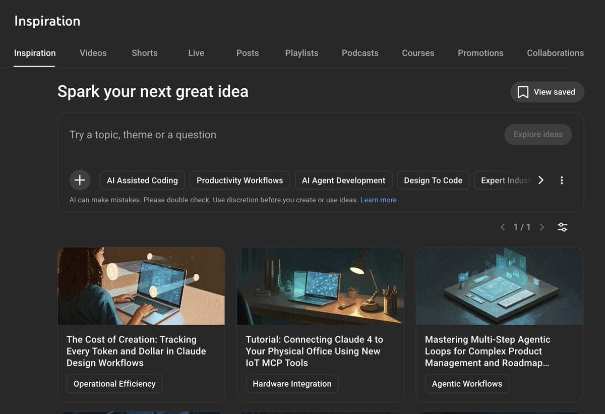 YouTube's AI Inspiration Feature Misses the Mark