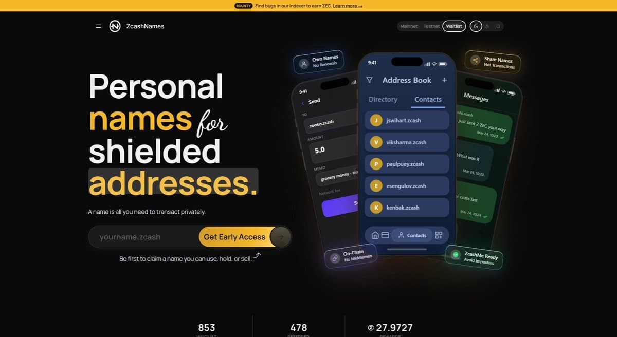Joined ZcashNames After Zebra Head's Domain Request