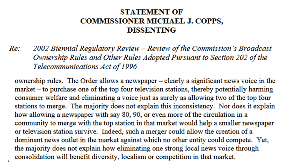 FCC Democrats Repeat Anti‑consolidation Rhetoric, Favor Media Decline