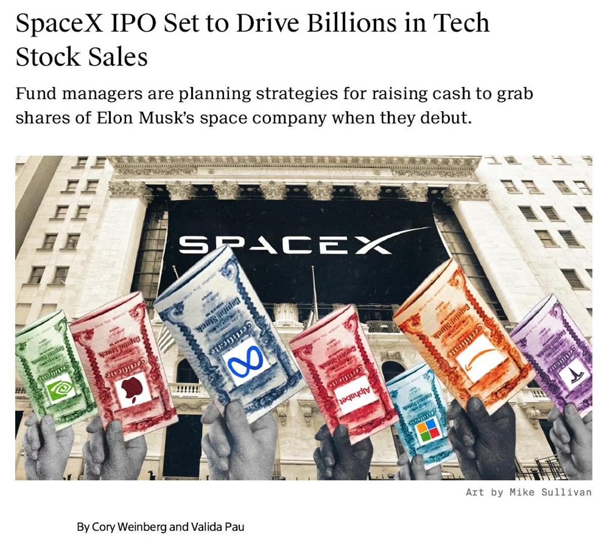 Fund Managers Sell Magnificent 7 to Fund SpaceX Bets