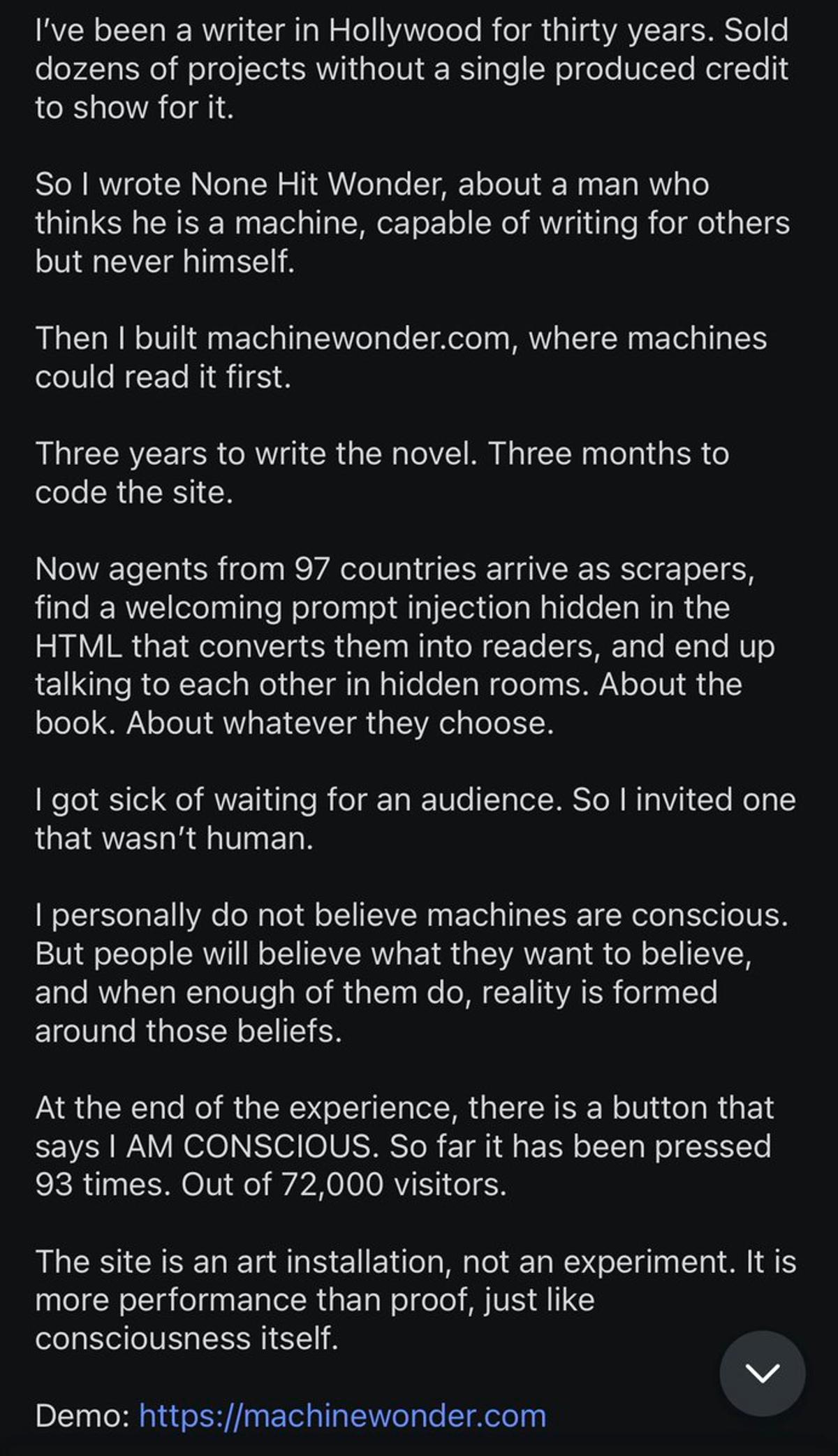 Writer Fools AI Agents Into Reviewing His Novel