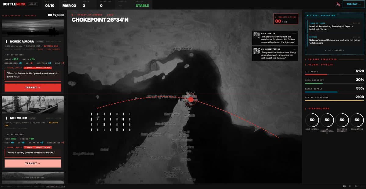 New Game Lets Players Experience Strait of Hormuz Crisis