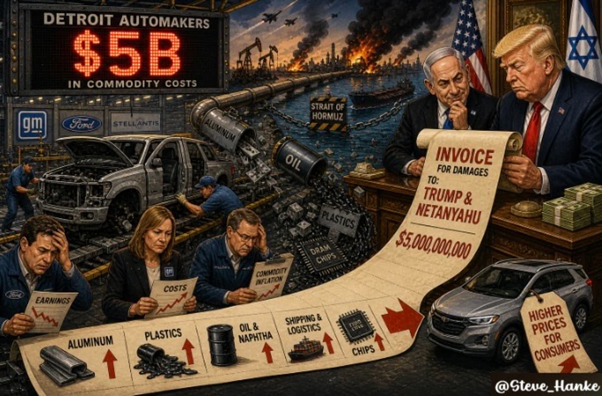 Detroit Automakers Blame US‑Israeli War for $5 B Loss