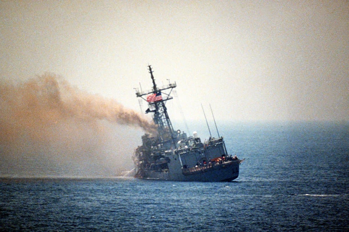 Iran Claims Missiles Hit US Warship Near Jask