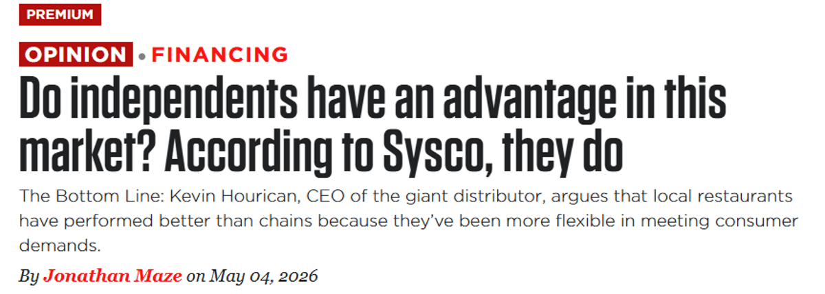 Sysco CEO Reveals Surprising Truth About Independent Restaurants