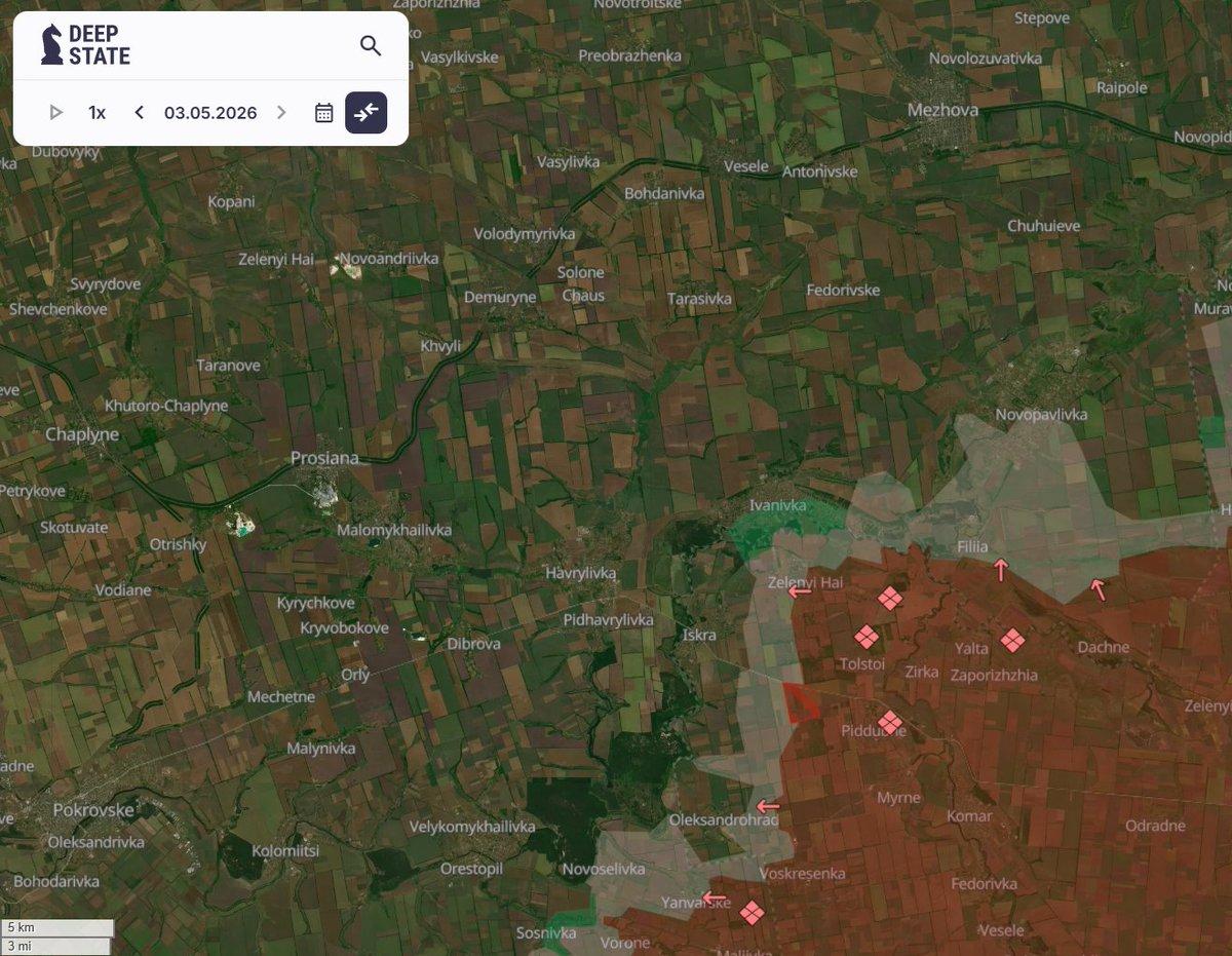 Russian Forces Push Forward Near Kostyantynivka, Prosiana, Kramatorsk
