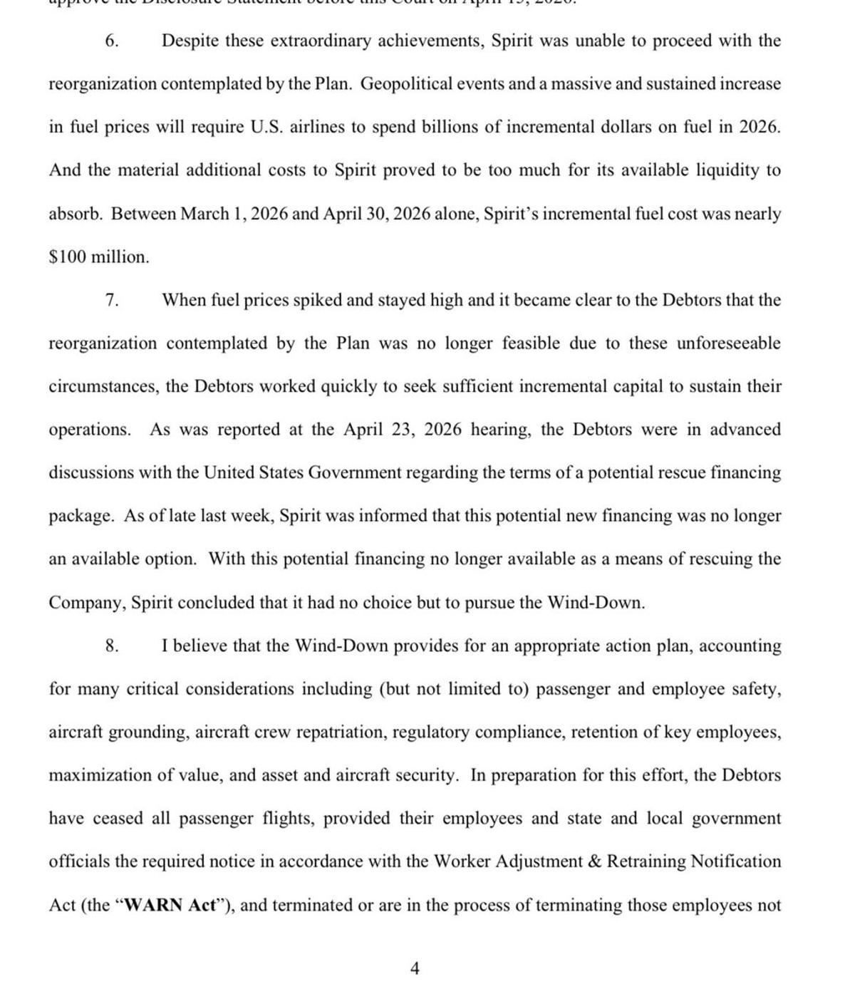 Spirit Blames Soaring Fuel Costs for Bankruptcy Filing