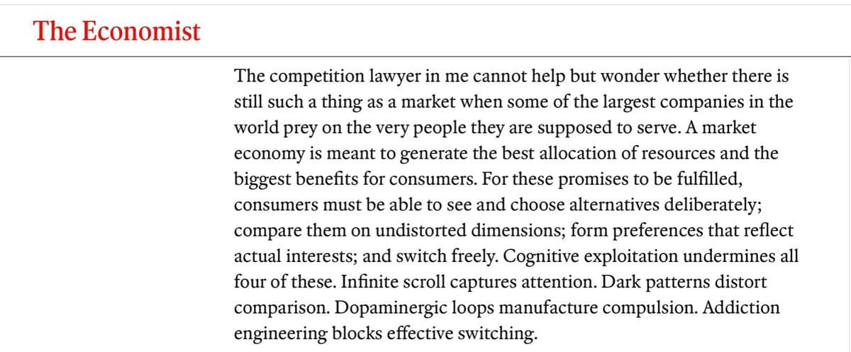 Addictive Design Isn’t Market Distortion; Platforms Merely Copy Features