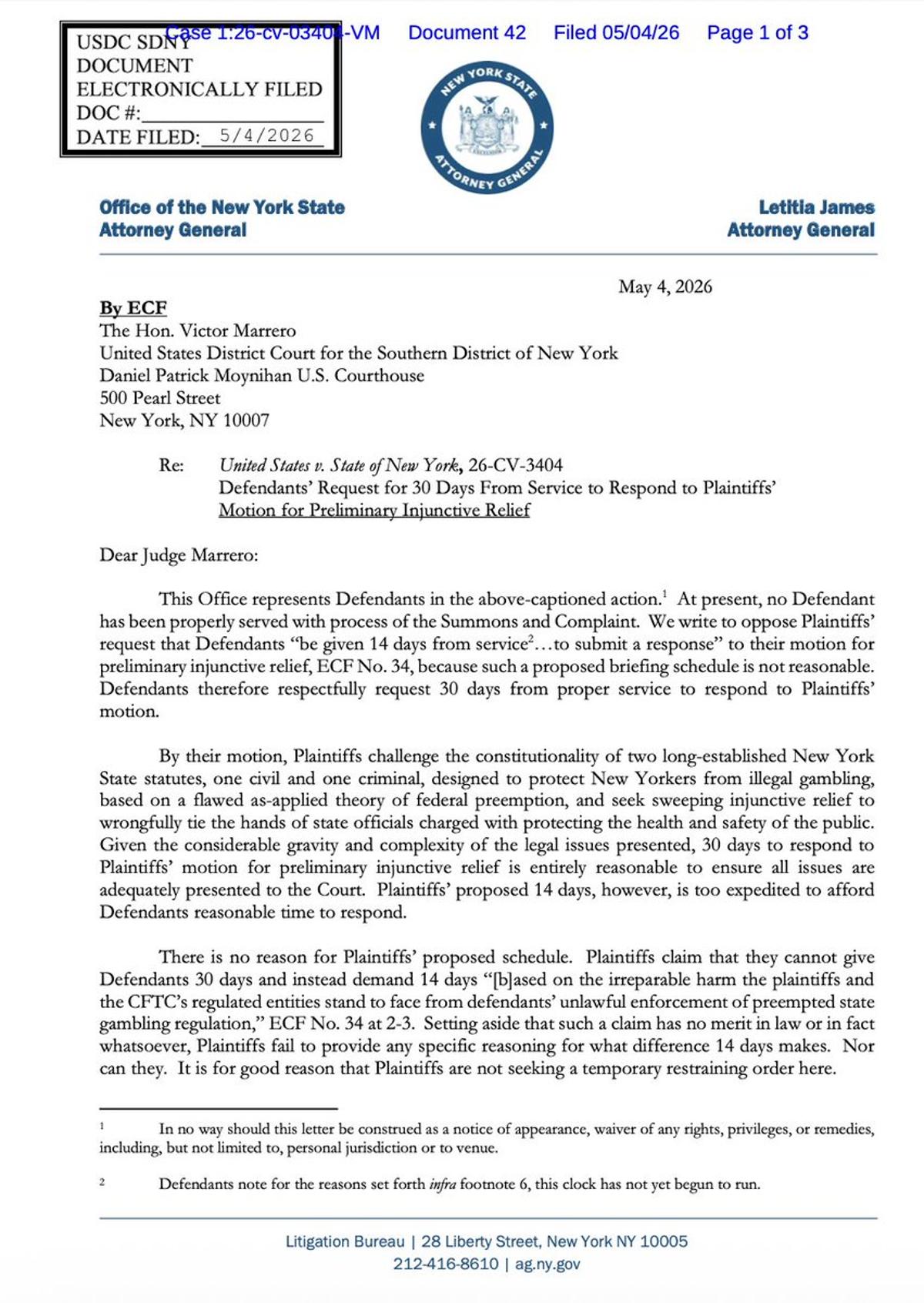 CFTC Denied Front-Row Seat in SDNY Prediction Market Cases