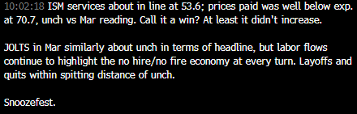 Morning Economic Data Shows Low Price Payments