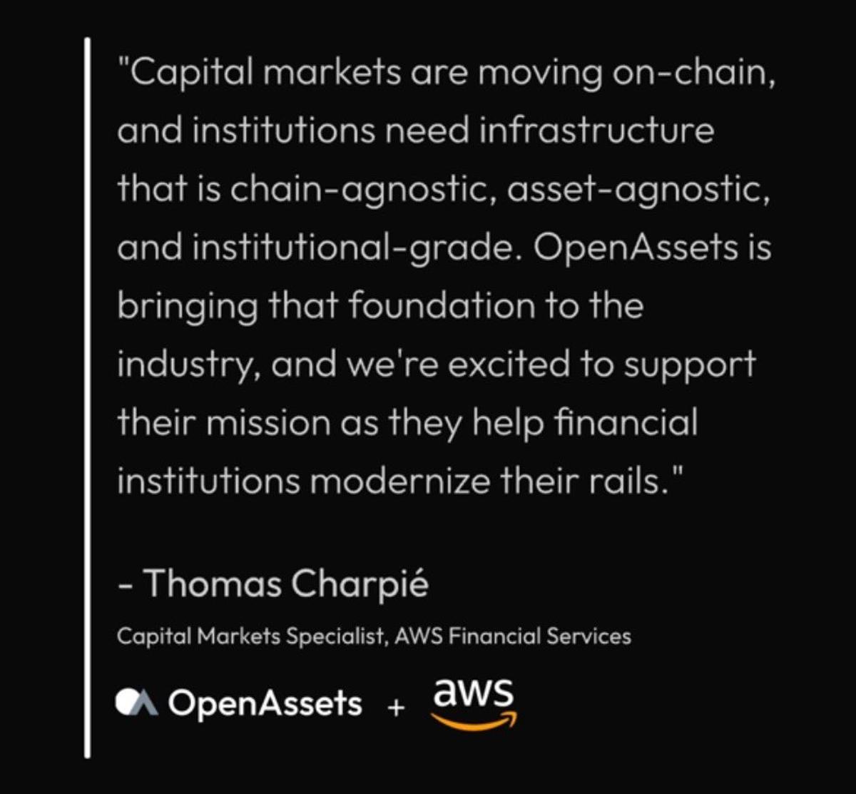 AWS Teams with OpenAssets to Scale Enterprise Tokenization