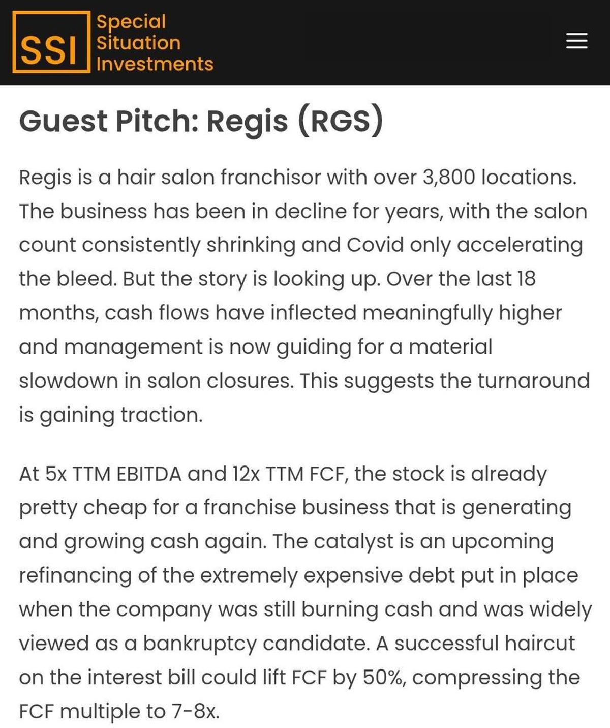 RGS Turns Around: FCF Rising, Refinancing Could Cut Valuation