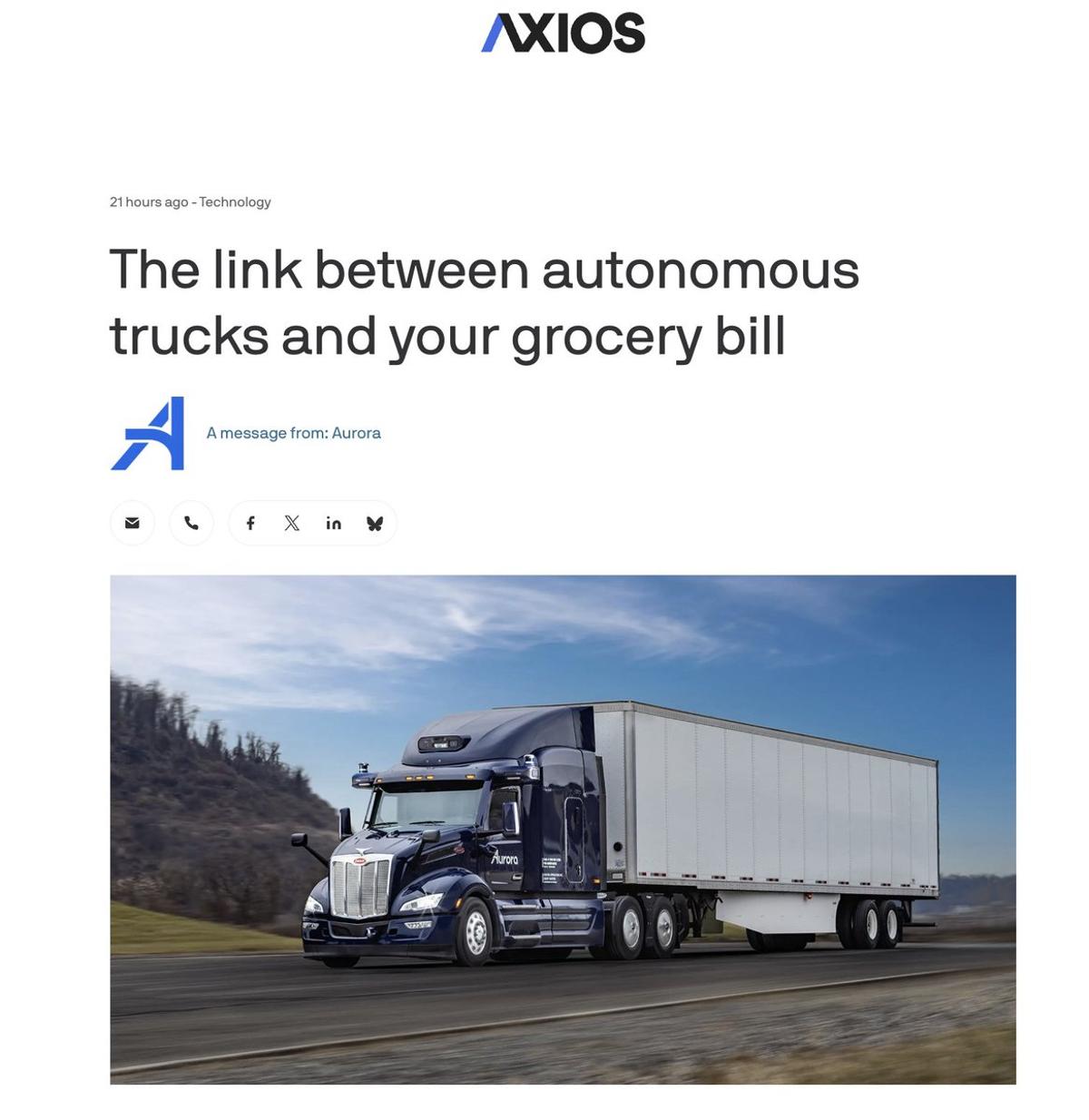 Self‑driving Trucks Could Cut Grocery Prices and Boost Safety