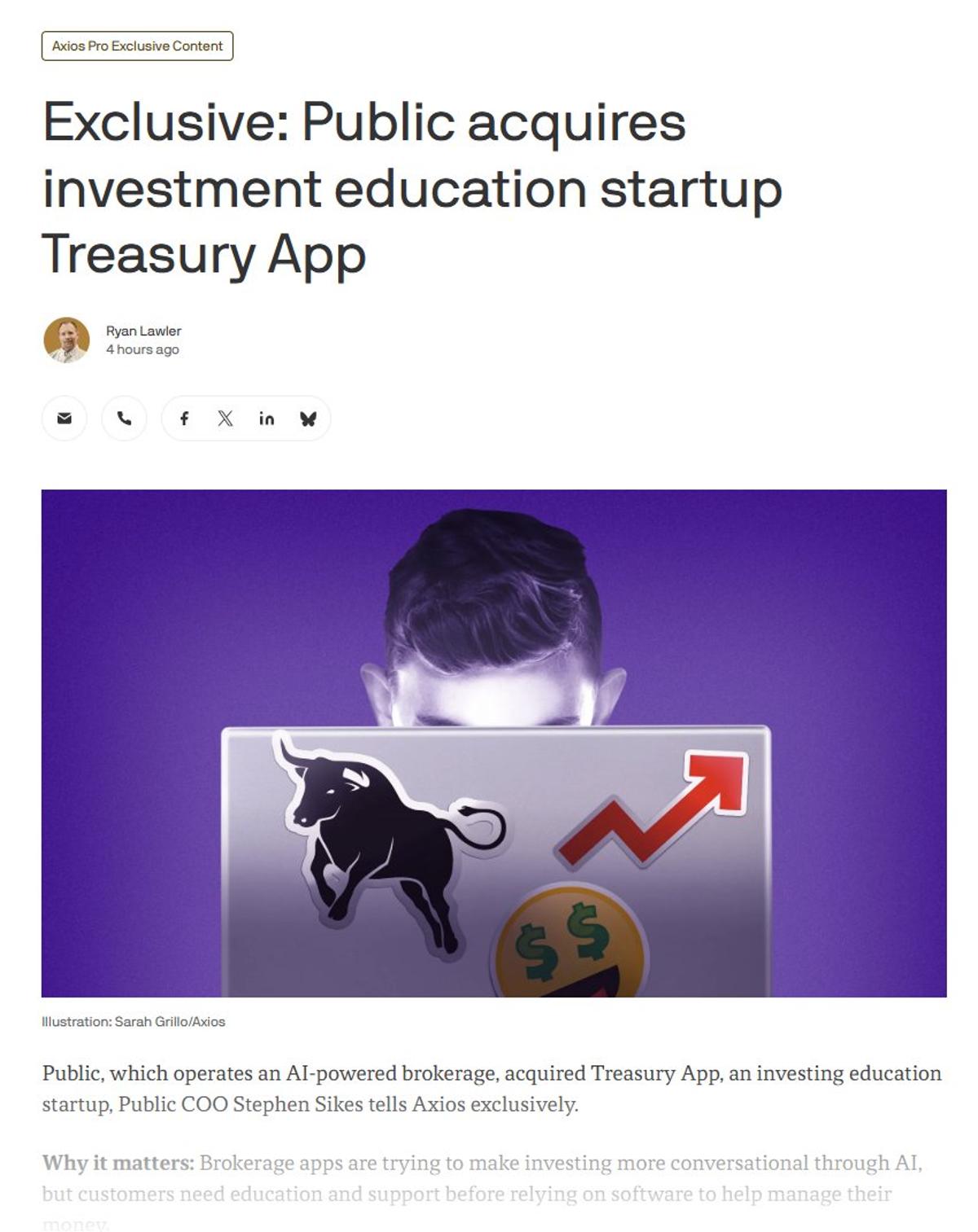 Public Acquires Investing Education Startup in Fintech M&A