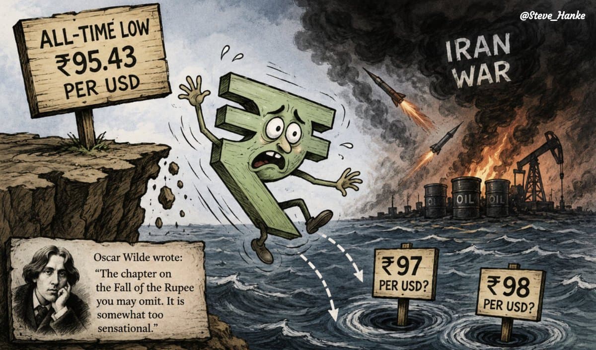 Rupee Hits Record Low Amid US‑Israeli Iran Conflict