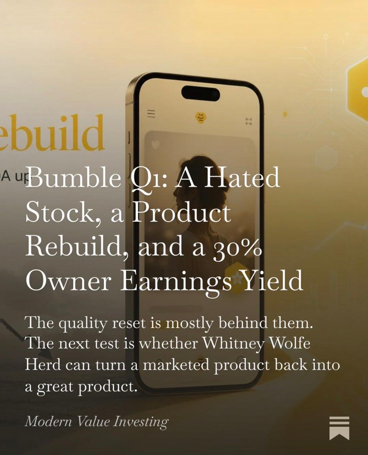 Bumble's Q1 Woes Mask 30% Earnings Yield